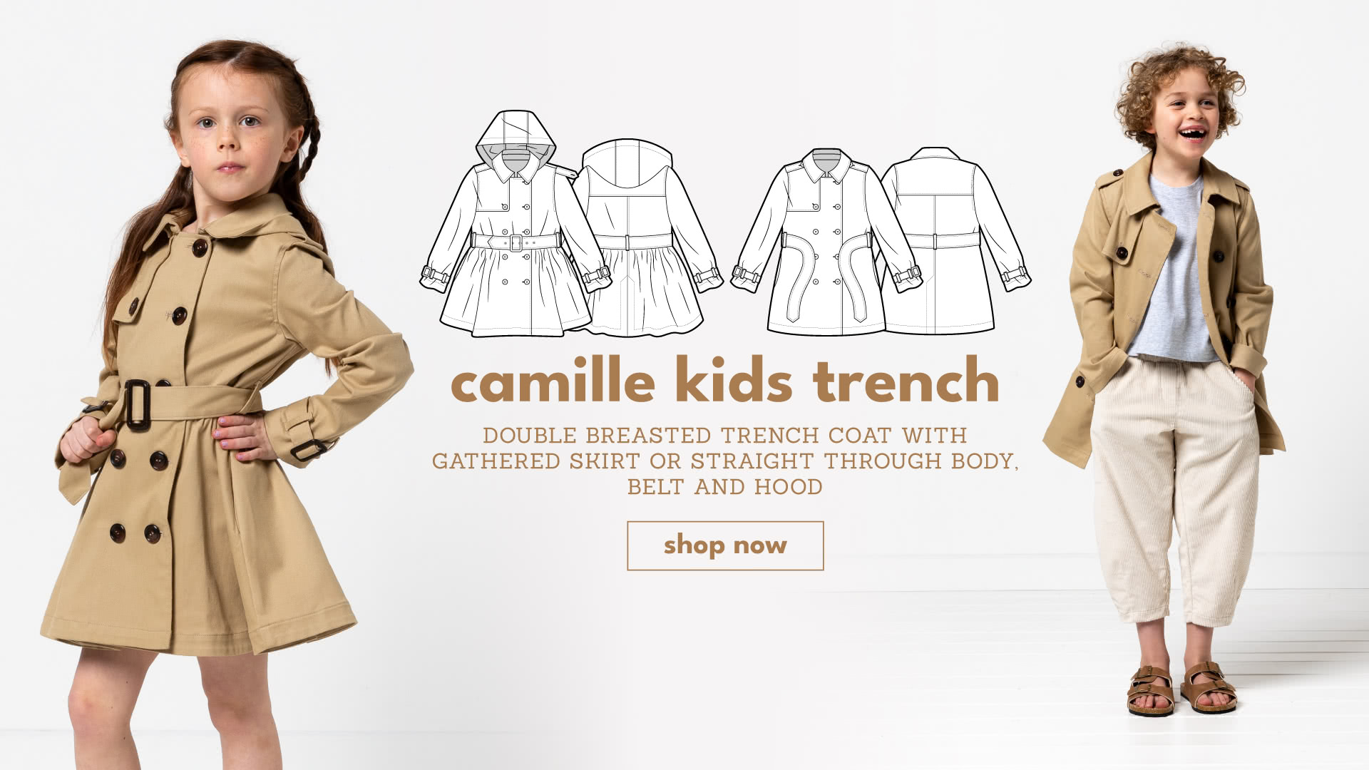 Camille Kids Trench Multi-Size