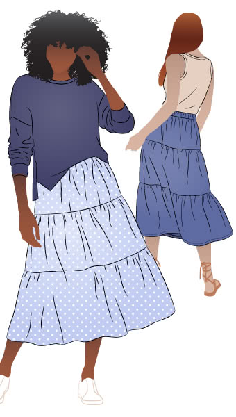 Lila Tiered Skirt